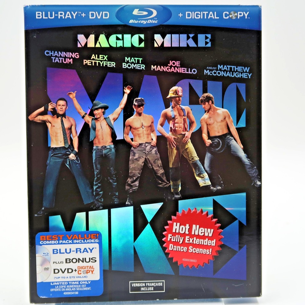 Magic Mike Blu-ray DVD Channing Tatum Matthew McConaughey 2012 Movie Slipcover